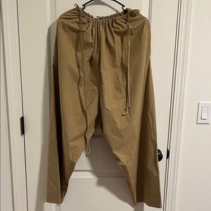 New Modern Weaving Balloon Pants Khaki Parchment Poplin